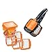Produktbild Nicer Dicer Quick Schneidehilfe Gemüseschneider Obstschneider, 7teilig mit 4 Schneidemöglichkeiten, Kunststoff/Edelstahl, ca. 21 x 8 x 12 cm, orange