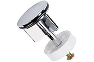 SOUREPOSE Tappo di scarico per bagno da 40 mm, in ottone cromato, per bidet, lavabo, pietre per