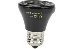 GREENSEN Mini Grzewcza na podczerwień dla Gadów, Ceramiczna Grzewcza do Ciągłego Ogrzewania Przez 24 Godziny, Naturalna podczerwień, Odpowiednia dla Jaszczurek, Gadów (25W