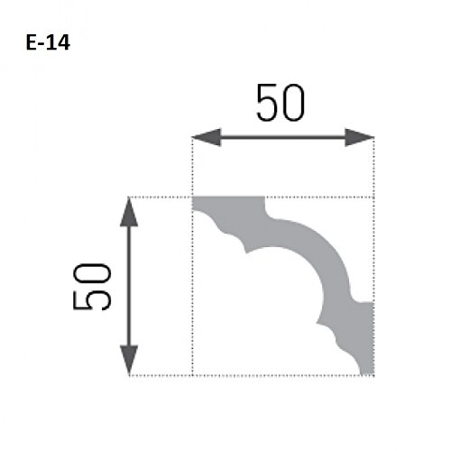 30 Meter Zierleiste E-14 Styropor Decoration 50x50x2000mm Stuckleisten, XPS - 3