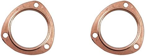 2PCS 3" Reusable Copper Header Exhaust Collector Gaskets Replacement for SBC BBC 302 350 454 383 Kakiyi