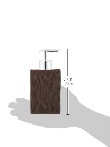 WENKO 19987100 Seifenspender Recife , Fassungsvermögen 0.3 L, Kunststoff – Polyresin, 7.5 x 15.7 x 6.5 cm, Braun - 3