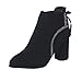 Produktbild Fymia Frauen Freizeit hinten Lace-Up Flache High Heel Schuhe Volltonfarbe Martin Booties