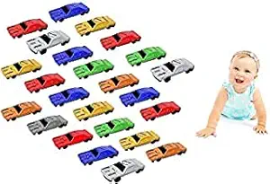 Verbier Set of 24 Pcs Metal Push and Go Cars for Kids, Toddlers, Girls and Boys for Return Gift