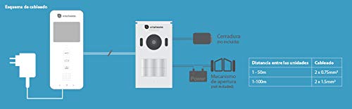 Sistema de videoportero Smartwares DIC-22132, 480p, Monitor LCD de 3,5