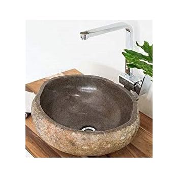 Mediterrane Keramik-Waschbecken Fes103 Ø 40 cm rund H 18 cm blau