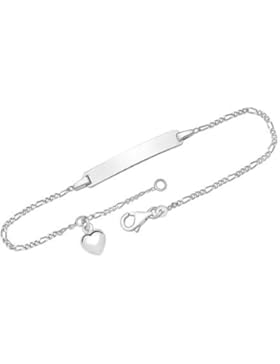 Unique Armband 925 Silber Herzanhänger mit Gravur ID1012