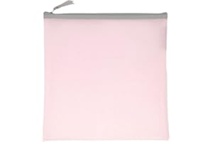 Craftelier - Custodia con cerniera per carta, cartoncino e altri materiali per lo scrapbooking e l'artigianato - Dimensioni 34 x 34 cm - Colore rosa pallido e grigio