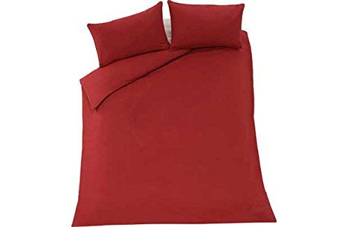 Heart of House Deep Red Non Iron Bedding Set - Kingsize.