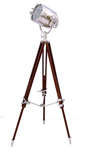 Lámpara trípode para suelo (con trípode), apariencia retro