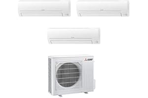 MITSUBISHI, Serie MSZ-HR - Climatizzatore 9000+9000+12000 Btu, Trial Split Inverter, Classe A++/A+