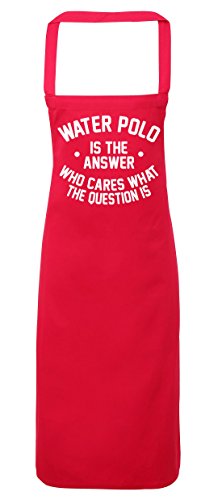 Hippowarehouse Water Polo is the Answer Who Cares What the Question Is Apron kitchen cooking painting DIY onesize adult