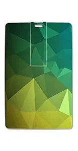 SmartNxt Credit Card Shape 16GB Designer Pen Drive ||Green||Pattern||Diamond Effect