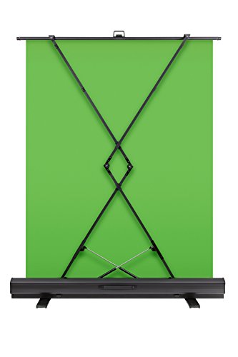 Elgato Green Screen — Collapsible chroma key panel for background removal with auto-locking frame, wrinkle-resistant chroma-green fabric, aluminum hard case, ultra-quick setup and breakdown