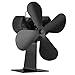 Produktbild Masterein 4 Schwarz Blades Wärmezirkulation Fan Quiet Hitze Powered Log Burner Kamine Eco Friendly Herd Fan
