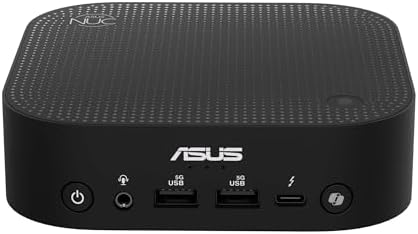 ASUS NUC 14 Pro AI, Mini PC Intel Core U7-258V, RAM da 64 GB LPDDR5X-8533, SSD M.2, Scheda Grafica Intel Arc 140V, Wi-Fi 7, Bluetooth 5.4, Compatibile con Windows 11 Pro e Windows 11 Home, Nero