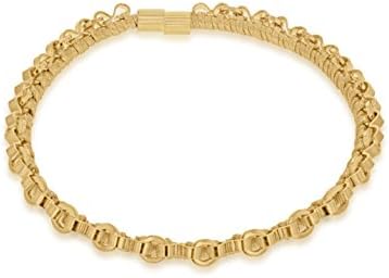 Vanina Women's 18ct Yellow Gold Plated Leatherette Cord Viola Choker c-viola-1__choker