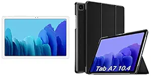 Samsung Galaxy Tab A7 LTE 3 GB RAM 32 GB ROM 10.4 inch with Wi-Fi+4G Tablet (Silver) + Cover