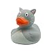 Lilalu 8 x 8 cm/50 g Collector and Baby Cat Rubber Duck Bath Toy (Gray)