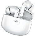 dibs. Bluetooth Truly Wireless in Ear Earbuds with 50H Playtime, Quad Mic ANC, Fall-Proof Coating, 2ms Low Latency Gaming, BT v5.3 TWS with Active Noise Cancellation, IPX7 Water Resistant, White