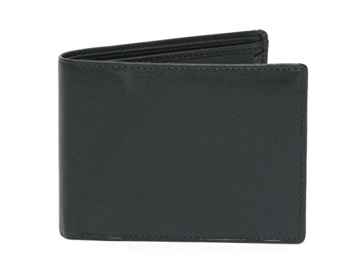 Preisvergleich Produktbild Ledergeldbörse Portemonnaie Geldbeutel Brieftasche Etui Kreditkartentasche aus ECHTEM LEDER SCHWARZ