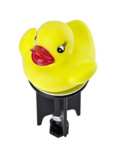 WENKO 21448100 Waschbeckenstöpsel Pluggy® 3D Ente – Abfluss-Stopfen, für alle handelsüblichen Abflüsse, Kunststoff, 5.3 x 10.4 x 5 cm, Gelb - 3