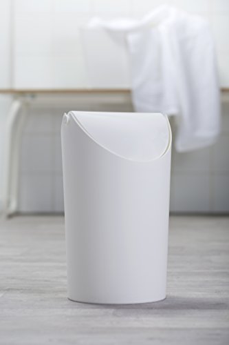 koziol Mülleimer Jim, Bio-Kunststoff, solid weiß, 17,5 x 19,10 x 31,5 cm - 2