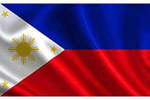 UNIq Indoor PHILIPPINES Miniature Flag - Small Size, Shining & Bright Cotton Cloth (9x6 Inches) - Stand Not Included
