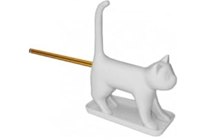 Cat Taille-crayons, motif chat blanc, miaule