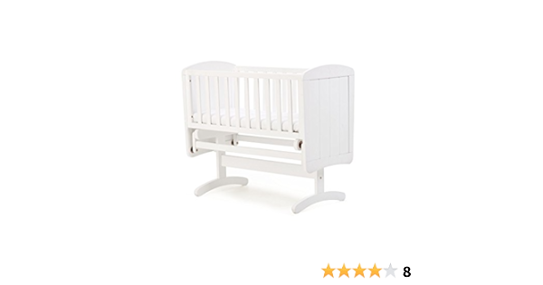 white gliding crib