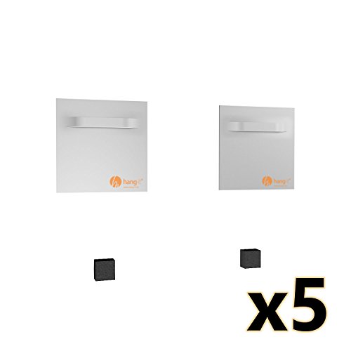 5x Hang-it Spiegel Aufhänger Set inkl. 10 Spiegelaufhänger - Spiegelhalter und 10 Abstandshalter