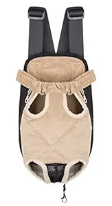 GlobalNiche White, XL: Waterproof Quilted Short Plush Backpack Style Pet Legs Out Front Carrier/Bag Dog Carrier by Post