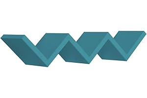 Milo srl Étagère Murale en Forme de Cube, étagère Murale, décoration pour Chambre, Salon, bibliothèque, CD, Bois, MDF, Couleurs variées Blu Atollo