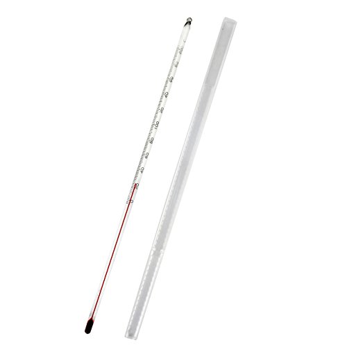 Tee Thermometer Glas . Teethermometer Temperaturbereich bis 200 °C . Teewasser , Wasser , Glasthermometer