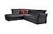 Produktbild Cavadore Eck-Sofa Bontlei / Federkern-Couch mit Kopfteilverstellung / Inkl. Schlaffunktion und Stauraum / 261 x 88 x 237 cm (BxHxT) / Mikrofaser dunkelgrau