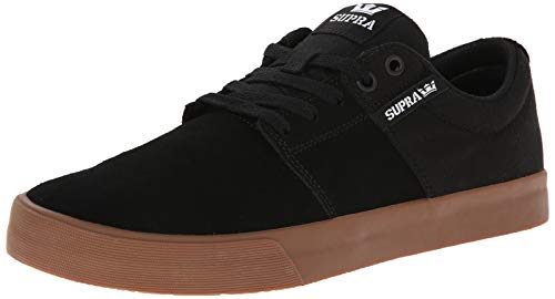 Supra Stacks II Vulc, Zapatillas de Skateboard Unisex Adulto, Negro (Black-Gum-M 55), 46 EU