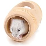 cosanter Form-Fass aus Holz Haus für Hamster, kleines Tier Hamster Eichhörnchen Spielzeug Kleine House