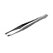 Gleader Silver Tone Metal Slanted Tip Vertical Stripe Makeup Eyebrows Tweezers Tool 3.5" Long