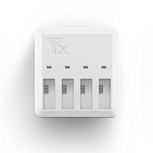 Kismaple TELLO Caricabatterie, 4-in-1 Rapido Parallelo Caricabatterie, Multi-batteria Intelligente Hub di ricarica per DJI Tello Drone