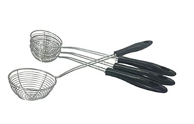 Ranji - Lot de 4 Épuisettes pour Fondue – Acier Inoxydable – Facile d’Entretien – Parfait pour Les Soirées Fondue !