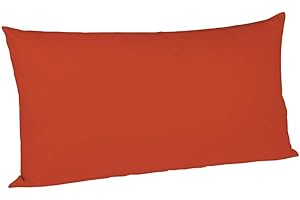 Fleuresse Colours Kissenbezug, Mako Satin, Terracotta, 40 x 80 cm