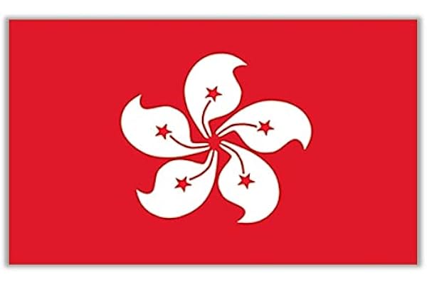 UNIq Indoor HONG KONG Miniature Flag - Small Size, Shining & Bright Cotton Cloth (9x6 Inches) - Stand Not Included