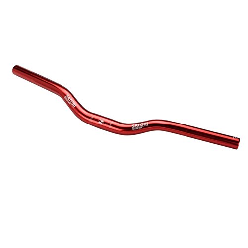 Manillar Mini de Aluminio Doble Altura Hibrido Color ROJO METALIZADO O