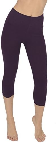 Women’s Cropped 3/4 Soft Cotton Leggings By Today Is Her ®, Plus Sizes, Extra Comfort Range - Plum - Size 26