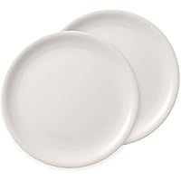 Villeroy & Boch Dune 2 Pizzateller/Geschirr aus hochwertigem Premium Porcelain/2-teiliges Set Geschirrset, Porzellan, Weiß, 35 x 36 x 3.5 cm, 2-Einheiten
