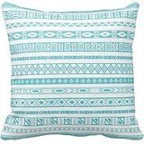 Lovest Decorative Home Design Aztec Tribal Ethnic Geometric Pattern Teal Blue Throw Pillow Cases Cushion Cover for Sofa or Bedrooms