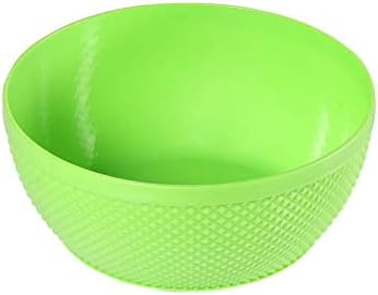 Surprise Modern Round Plastic Mixing Serving Fruit Jack Bowl | BPA Free Non-Toxic (Green)