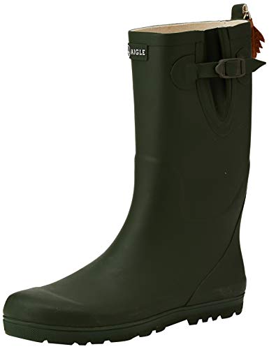 Aigle WOODYPOP, Botas de Agua Unisex niños, Verde (Kaki), 38 EU