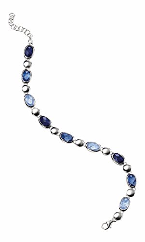 Elements Damen Armband 925 Sterling Silber Kristall Zirkonia 21 cm blau B3199L