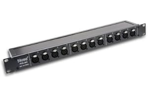 Hosa PDR-369, Patch Bay, 12-point, De-normalled, XLR3F to XLR3M